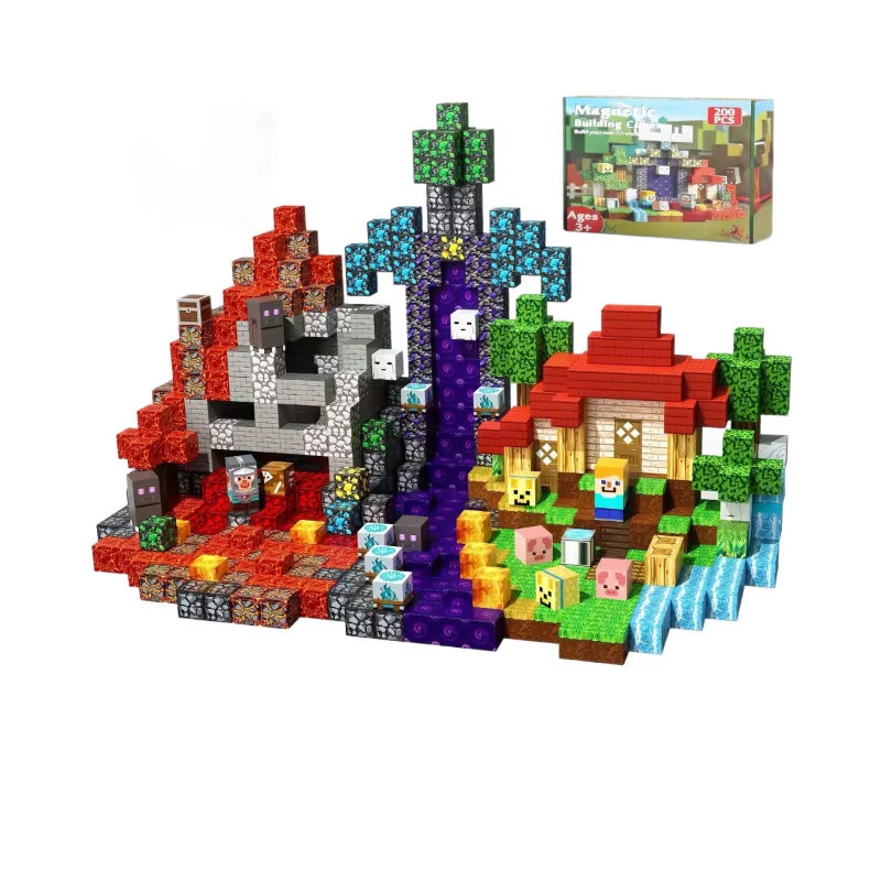 Mine World Magnetic Building Blocks
