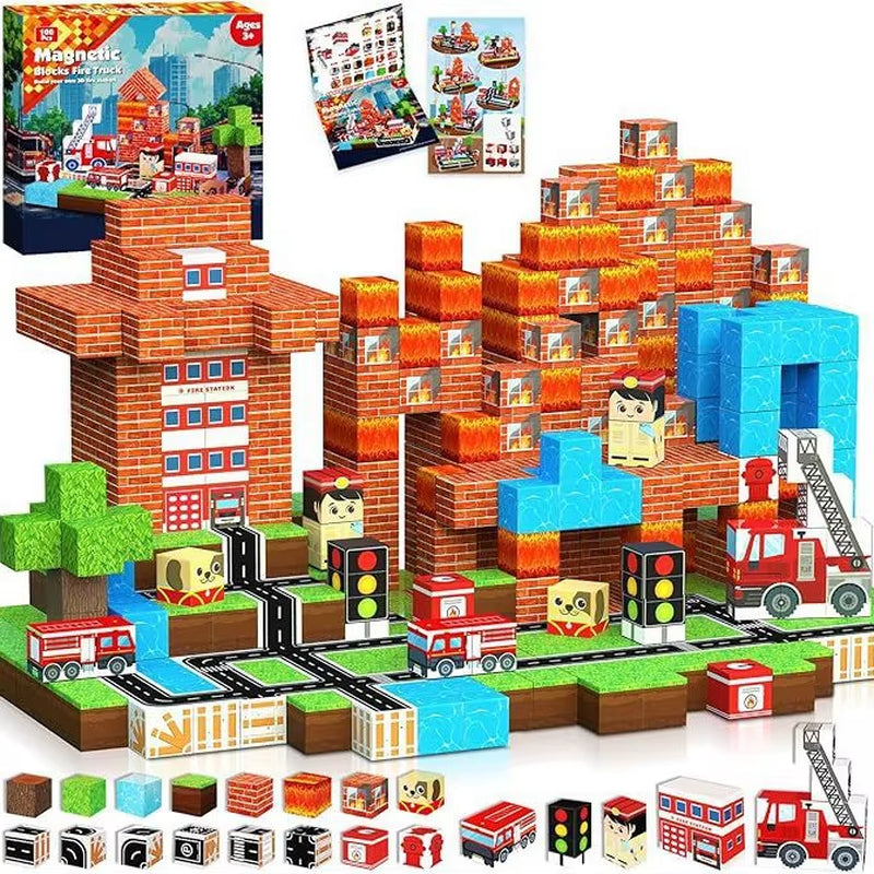 Mine World Magnetic Building Blocks
