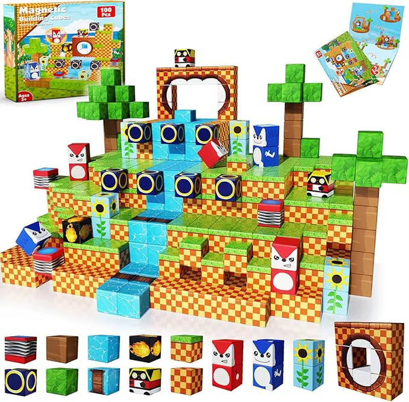 Mine World Magnetic Building Blocks