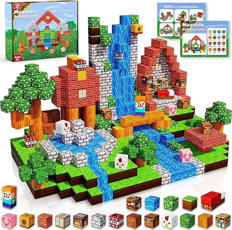 Mine World Magnetic Building Blocks