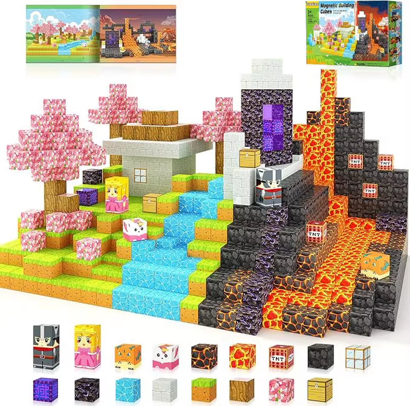 Mine World Magnetic Building Blocks