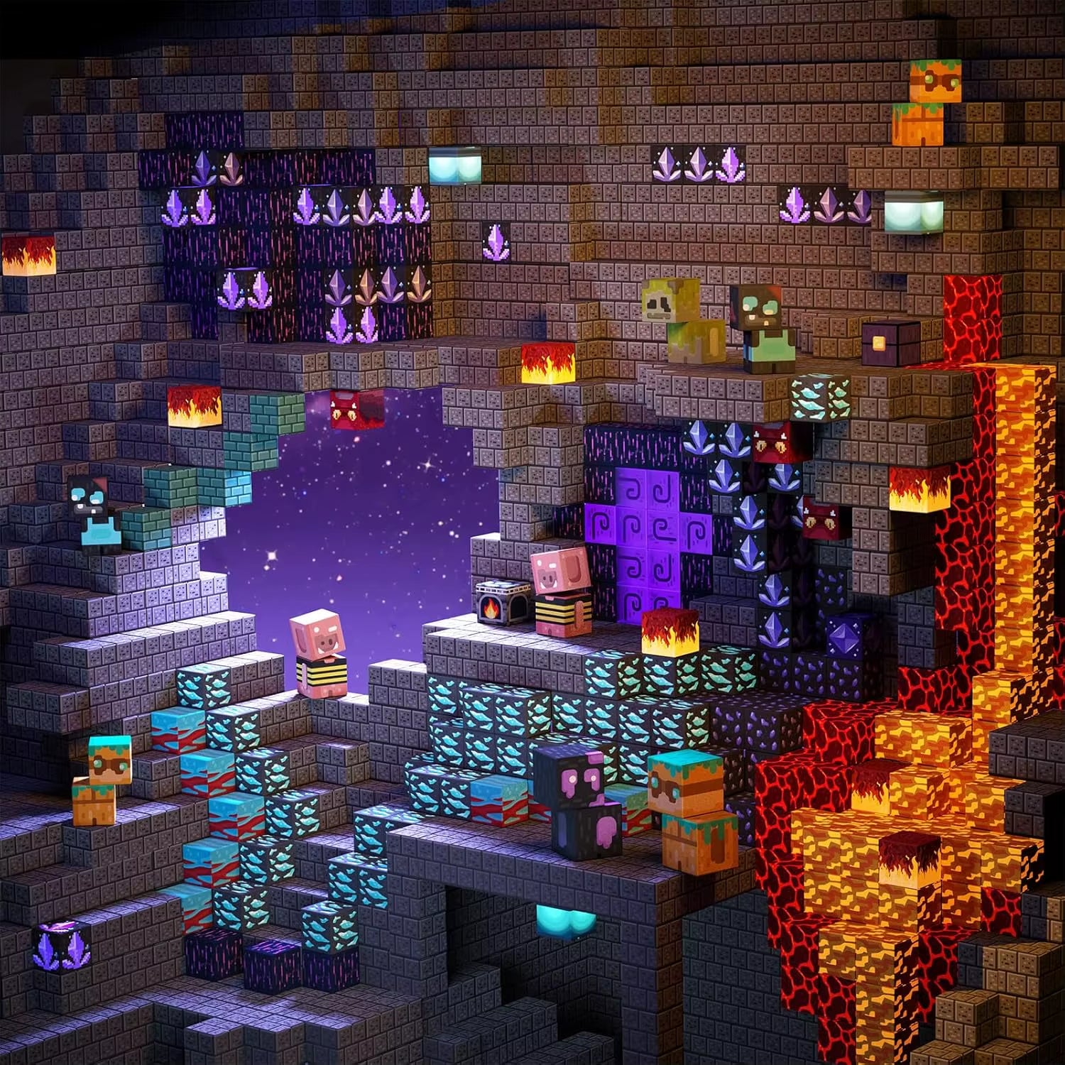 Mine World Magnetic Building Blocks