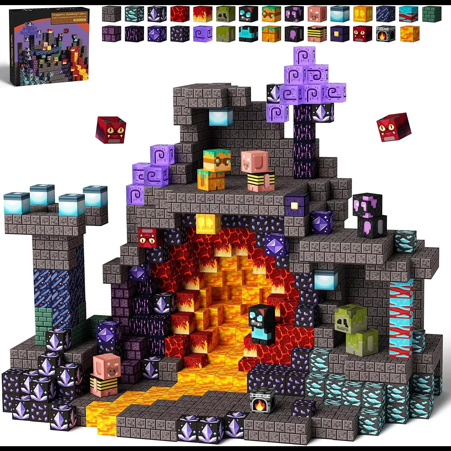 Mine World Magnetic Building Blocks