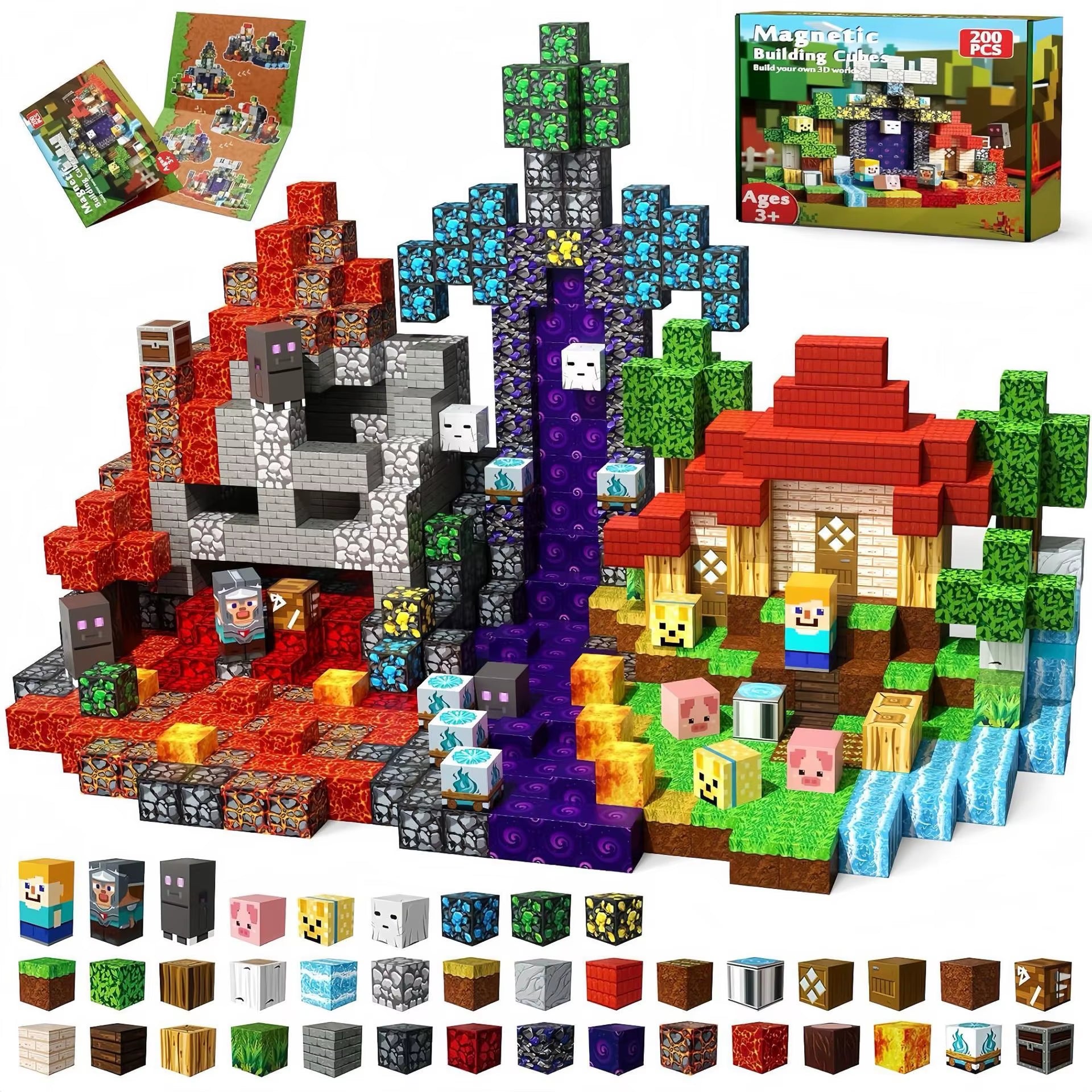 Mine World Magnetic Building Blocks